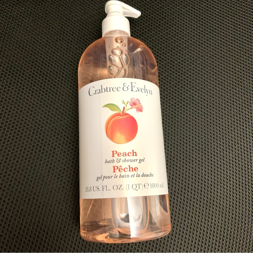 Crabtree & Evelyn PEACH Bath & Shower Gel - 33.8 Oz Jumbo Size